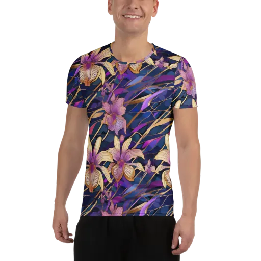 Velvet Current on a Men's Athletic T-Shirt