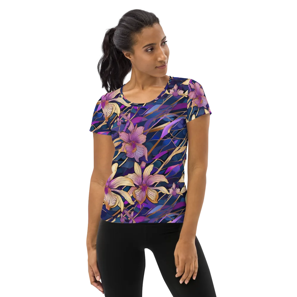 Velvet Current on Women's Athletic T-Shirt — Front