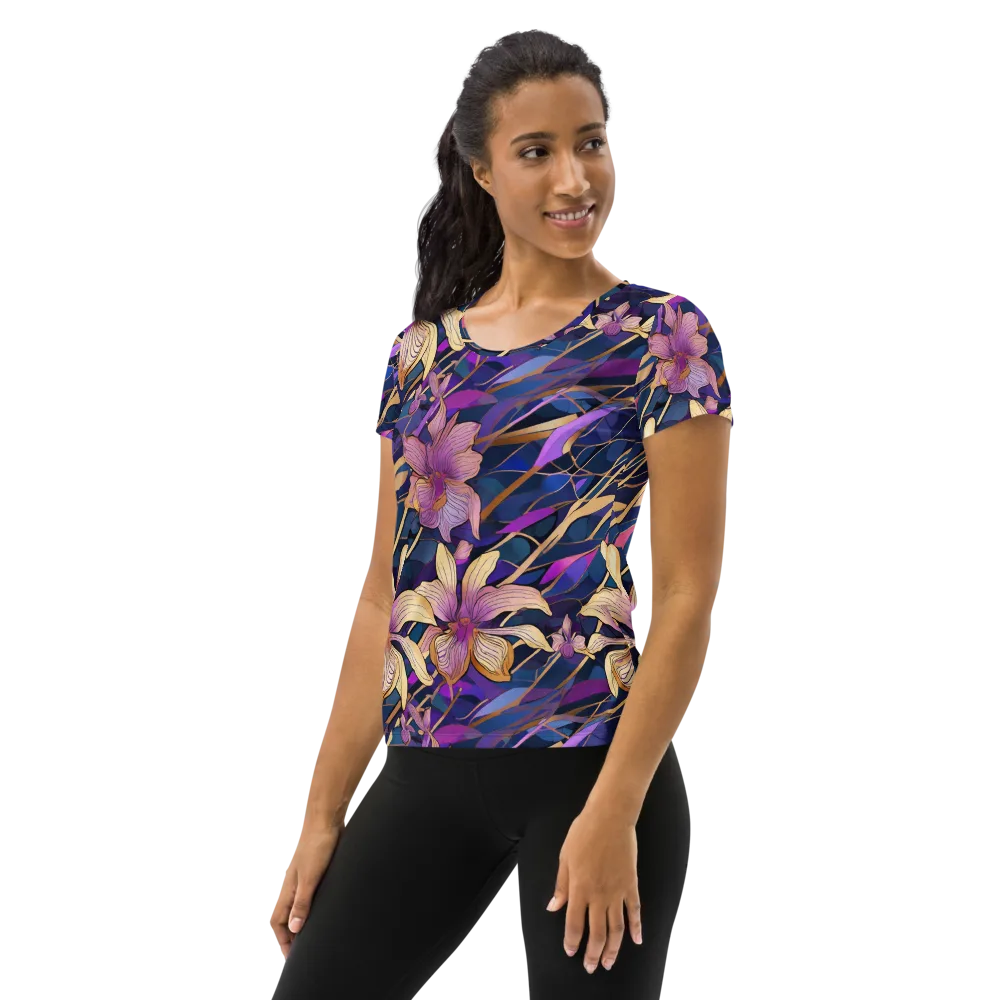 Velvet Current on Women's Athletic T-Shirt — Left