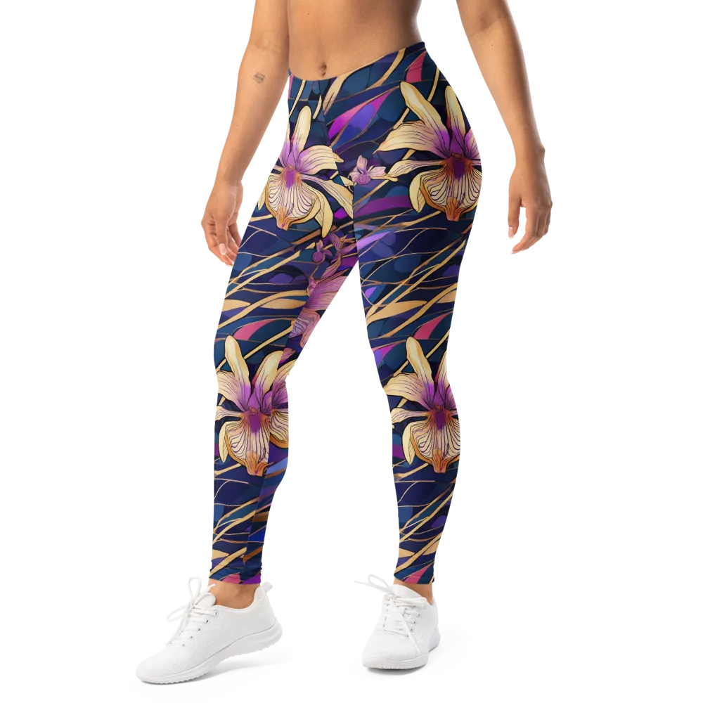 Velvet Current on Leggings — Left Front