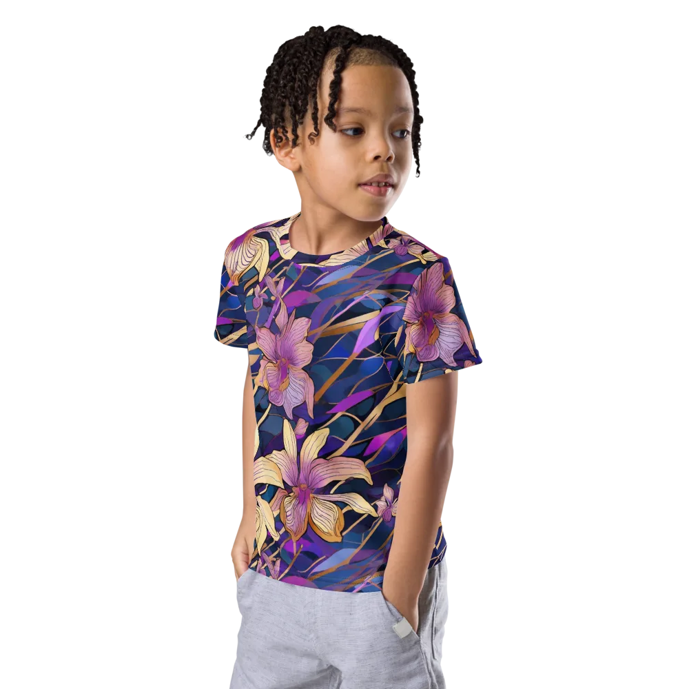 Velvet Current on Kids Crew Neck T-Shirt — Left Front
