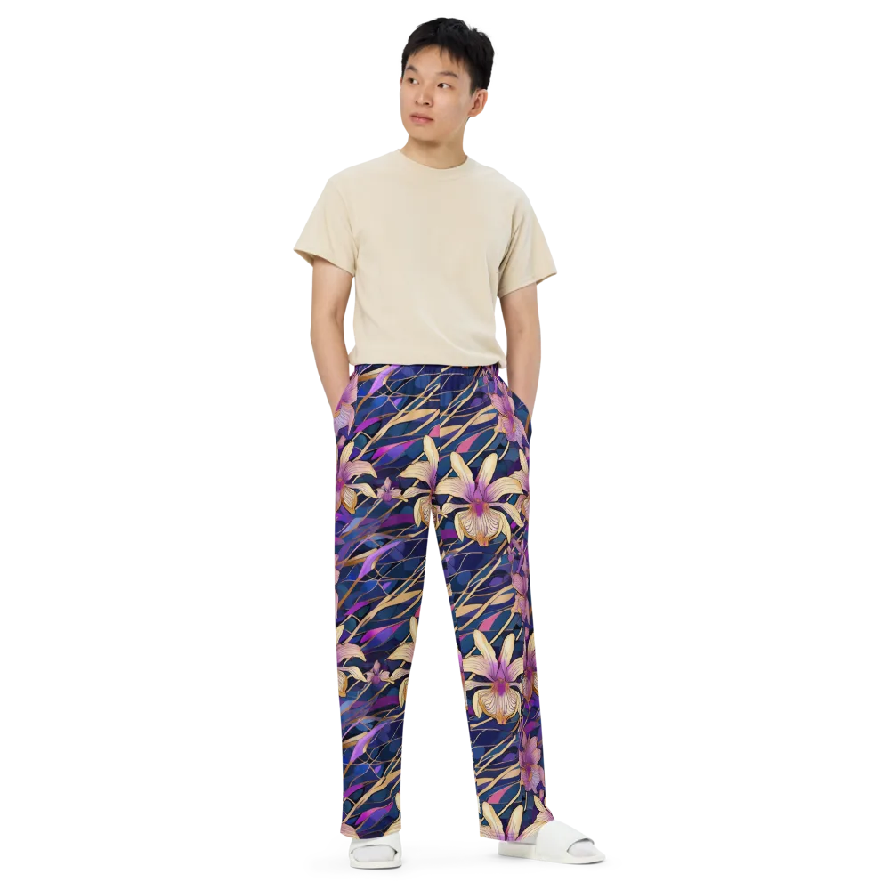 Velvet Current on Wide-Leg Pants — Front