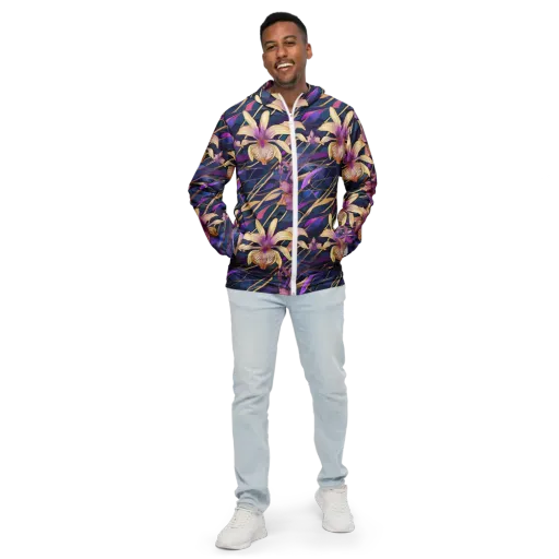 Velvet Current on a Men's Windbreaker