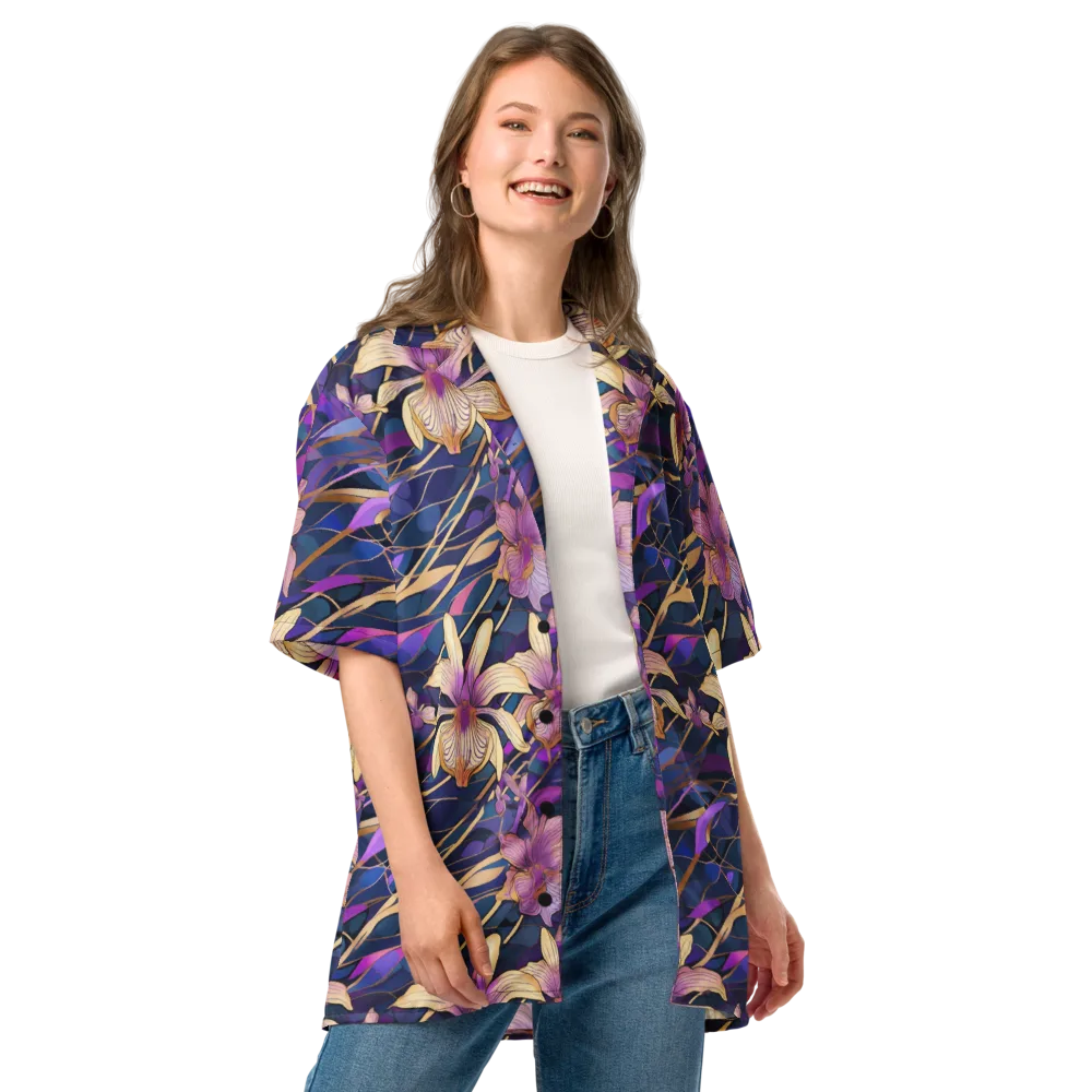 Velvet Current on Button Shirt — Front