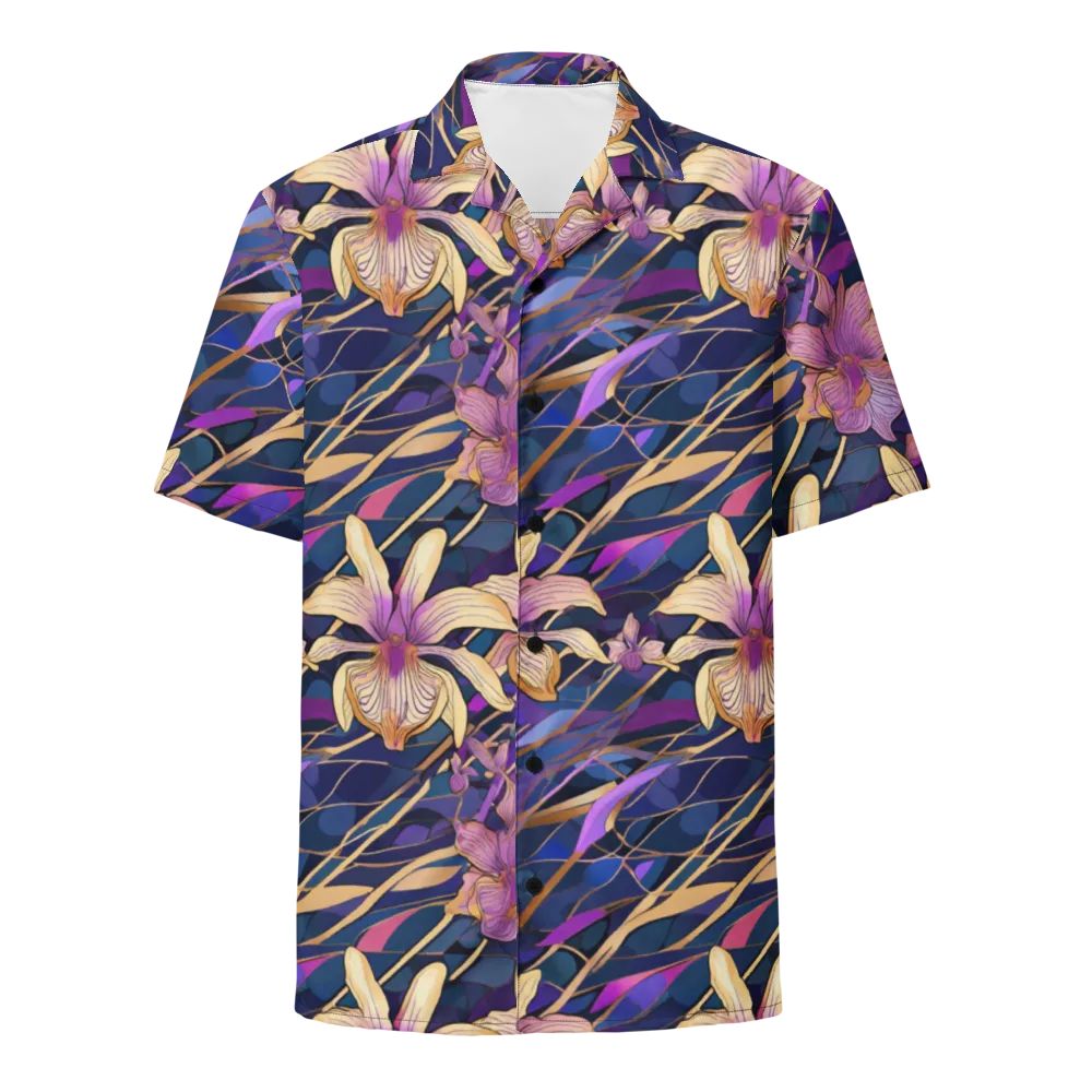 Velvet Current on Button Shirt — Front