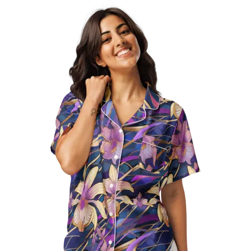 Velvet Current on a Women's Short Sleeve Pajama Top