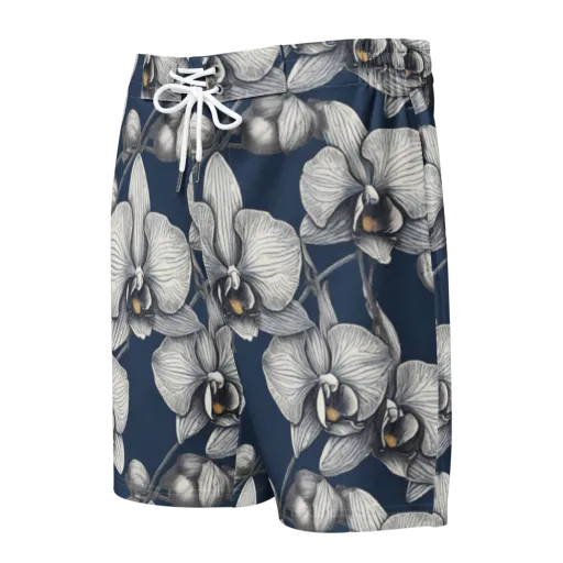 Moonlit Phalaenopsis on a Men's Board Shorts