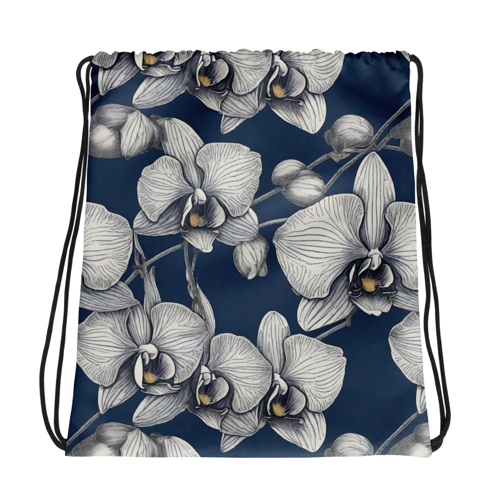 Moonlit Phalaenopsis on Drawstring Bag — Photo