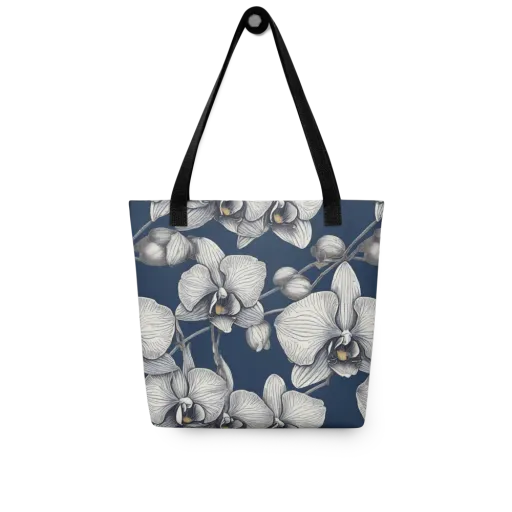 Moonlit Phalaenopsis on a Tote Bag