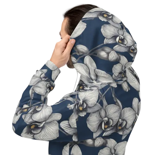 Moonlit Phalaenopsis on a Hoodie