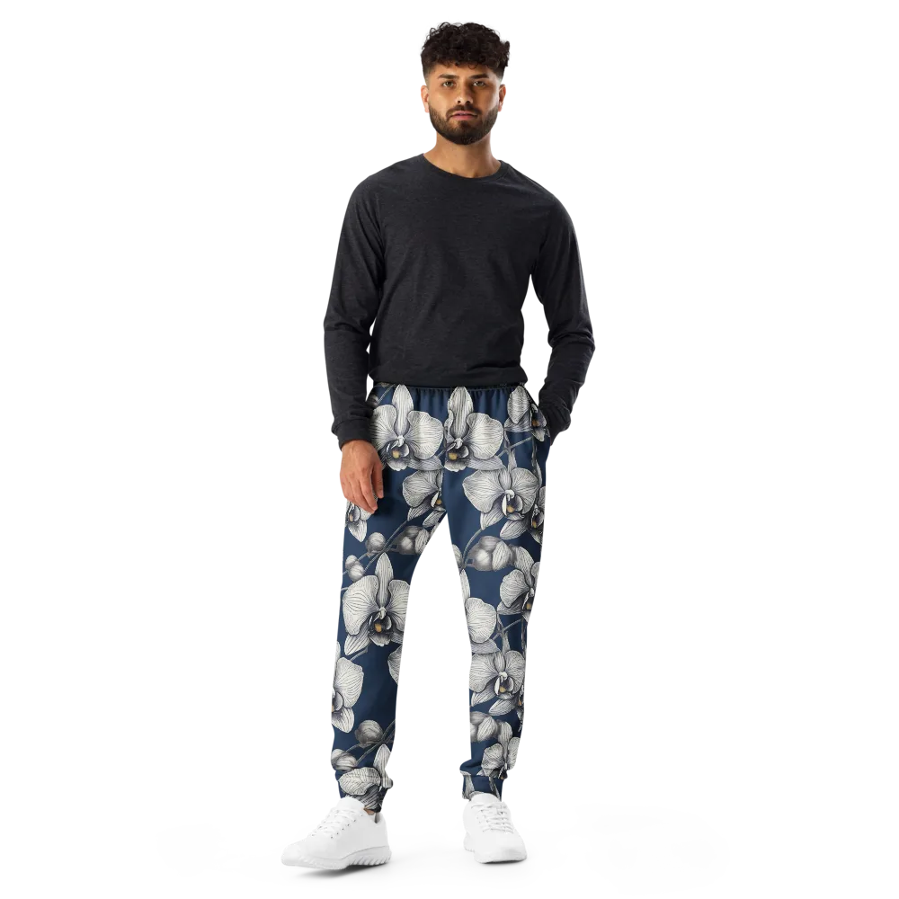 Moonlit Phalaenopsis on Men's Joggers — Front