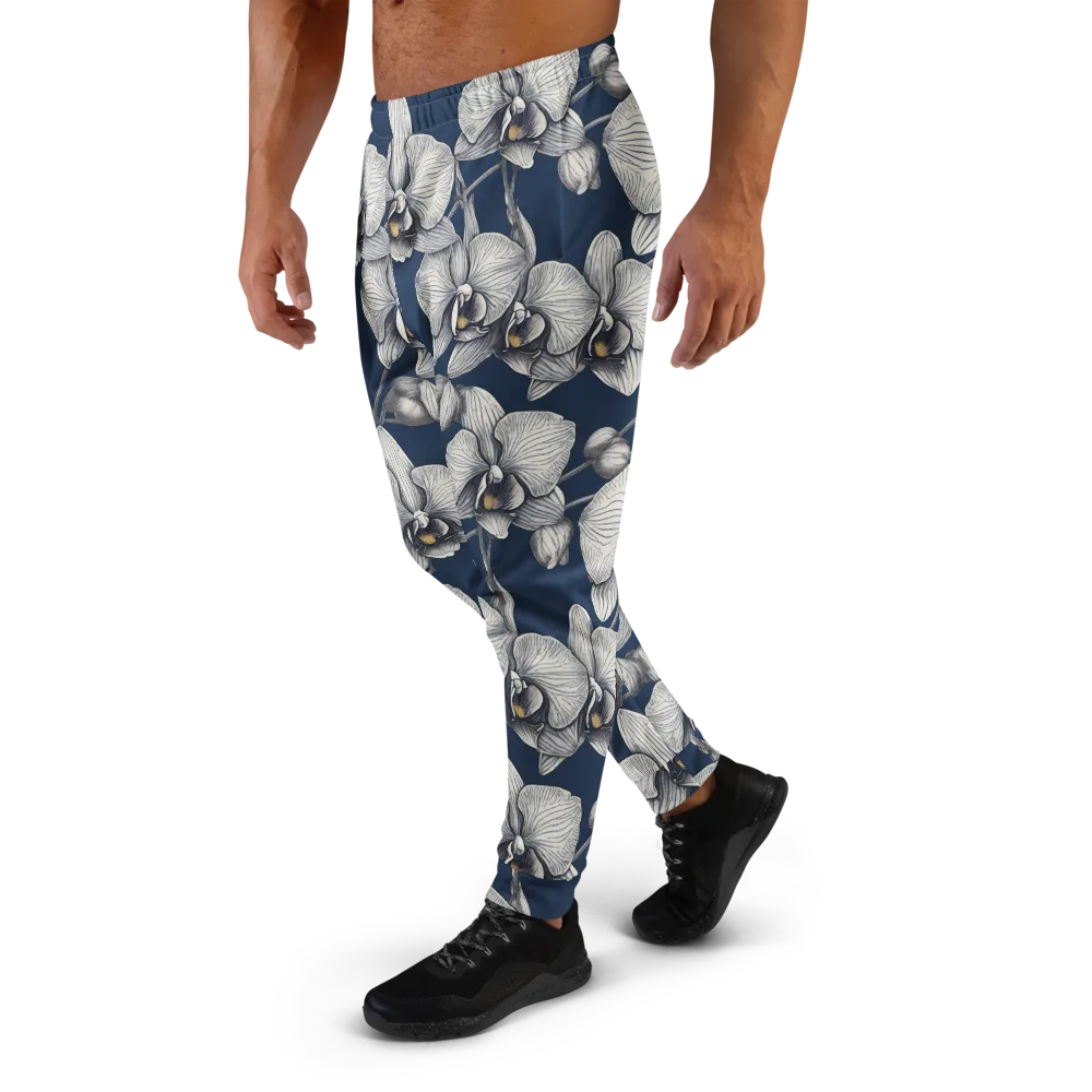 Moonlit Phalaenopsis on Men's Joggers — Left