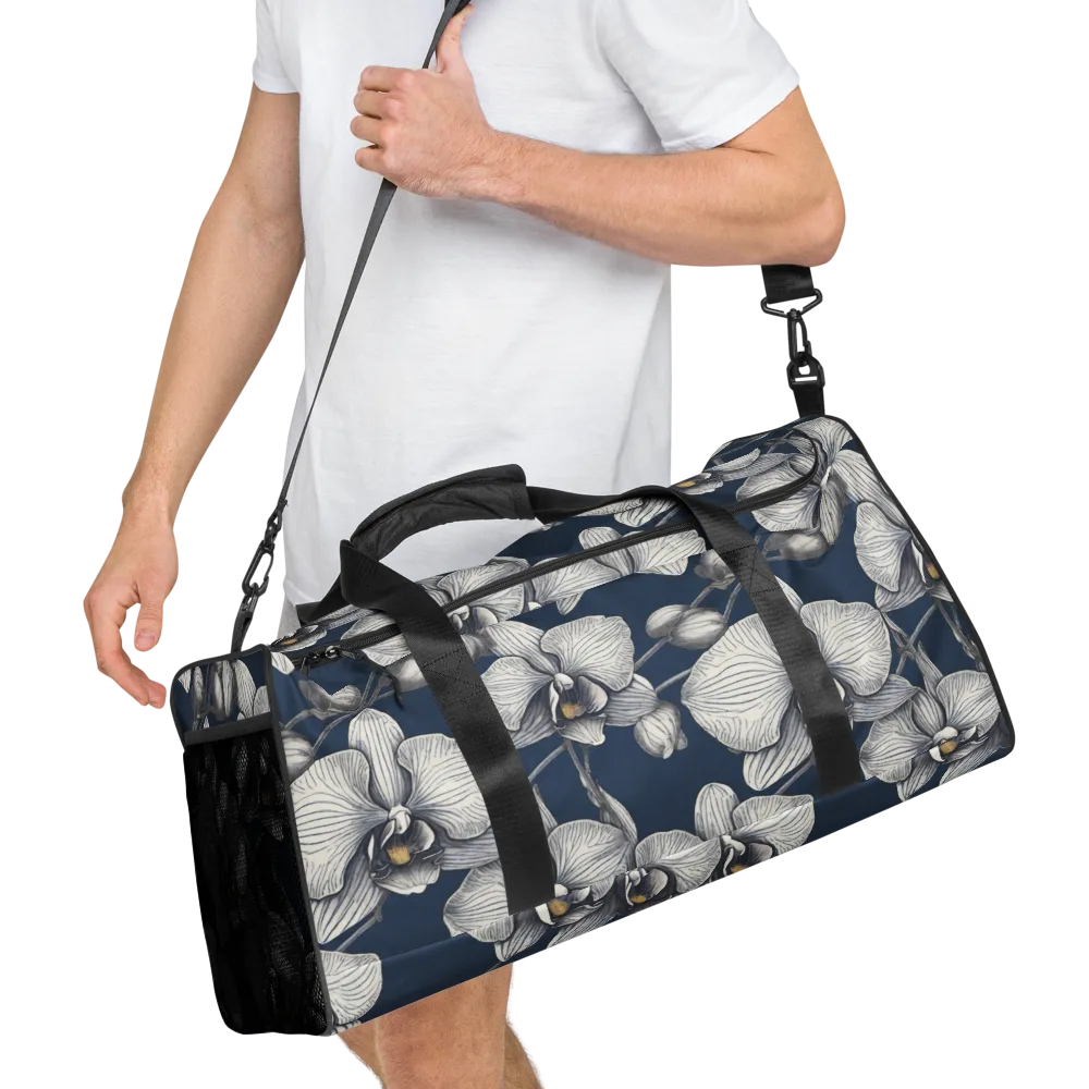 Moonlit Phalaenopsis on Duffle Bag — Right Front