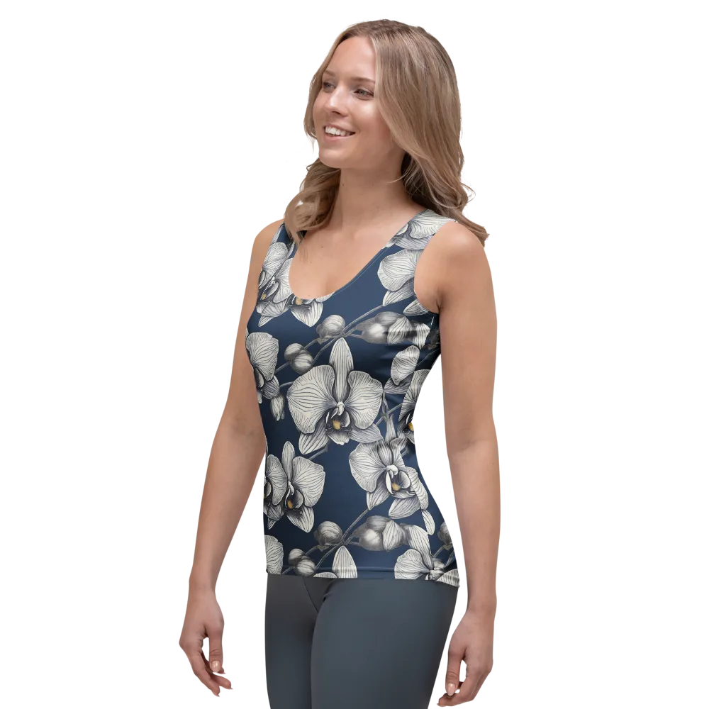 Moonlit Phalaenopsis on Women's Tank Top — Left Front