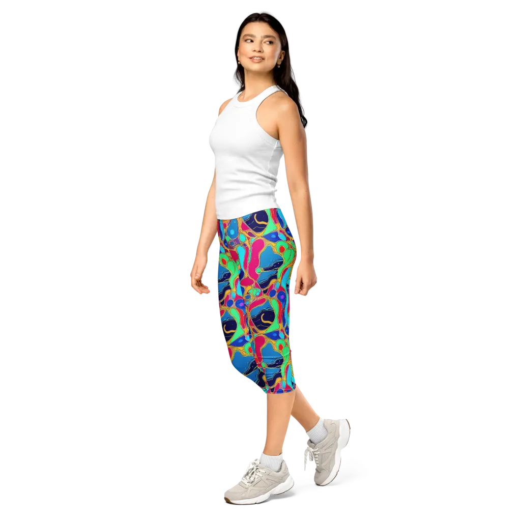 Jewel Riot on Capri Leggings — Left Front