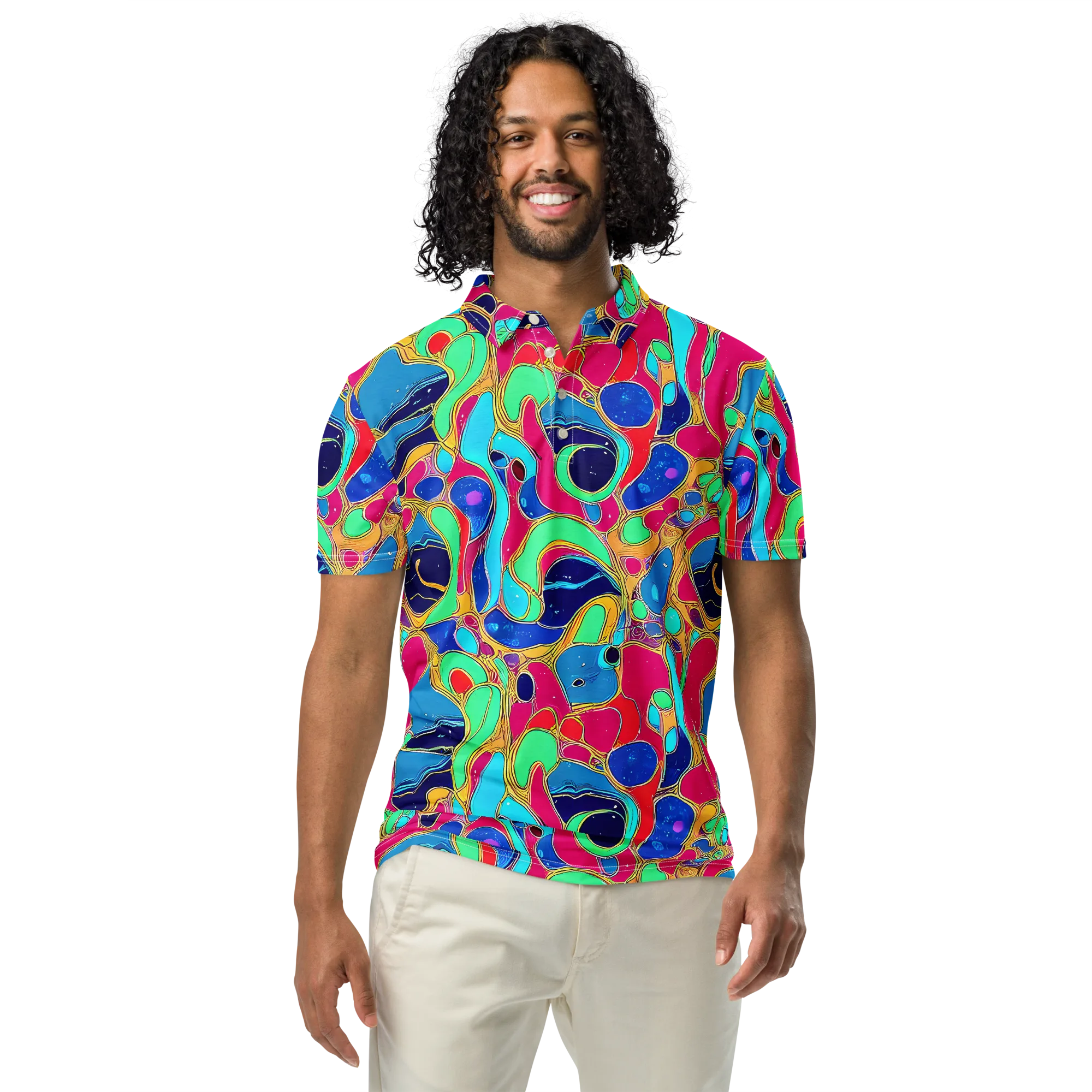 Jewel Riot on Men's Slim Fit Polo Shirt — Front