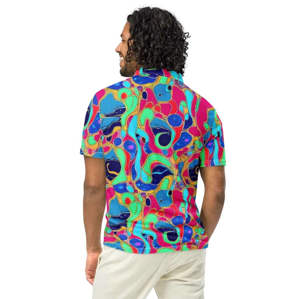 Jewel Riot on Men's Slim Fit Polo Shirt — Back