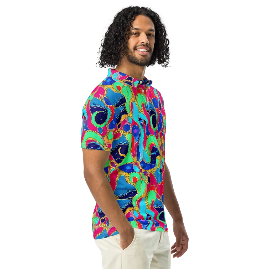 Jewel Riot on Men's Slim Fit Polo Shirt — Right Front