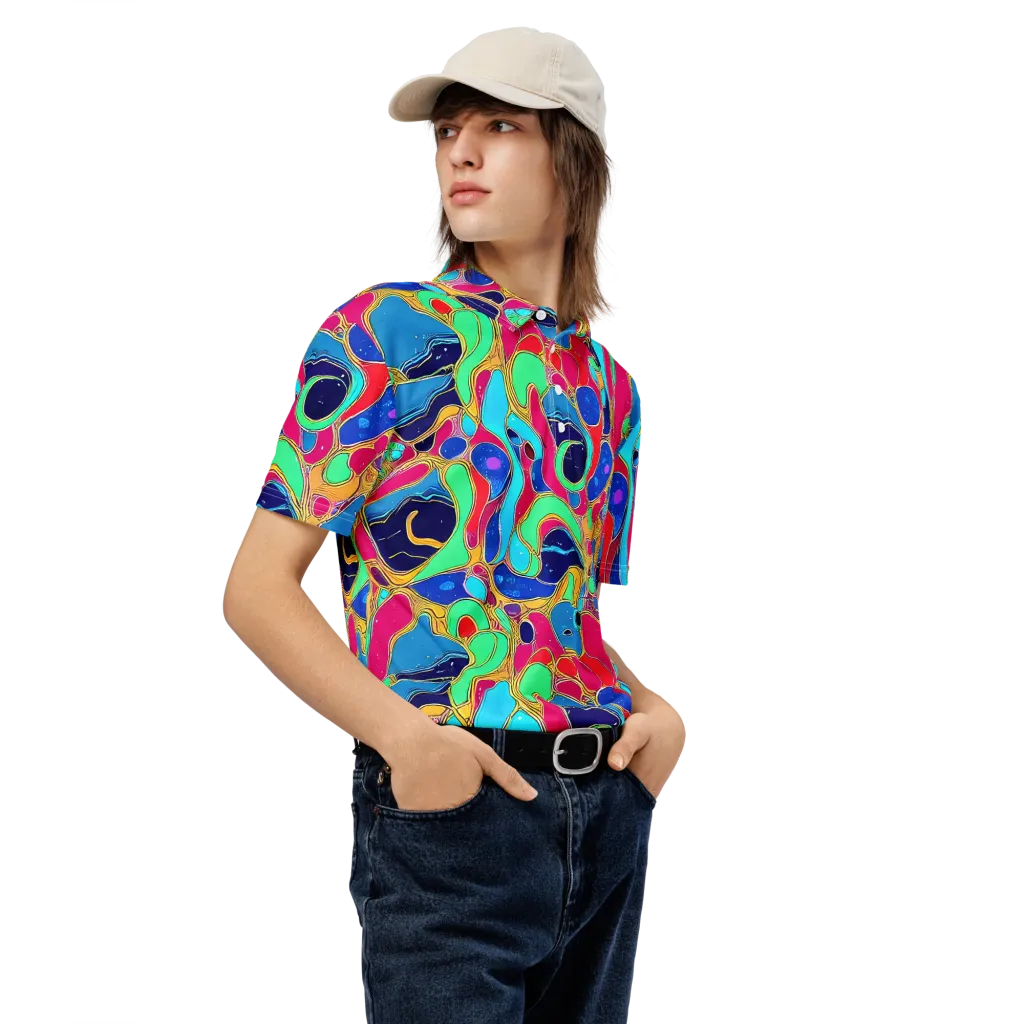 Jewel Riot on Men's Slim Fit Polo Shirt — Right Front