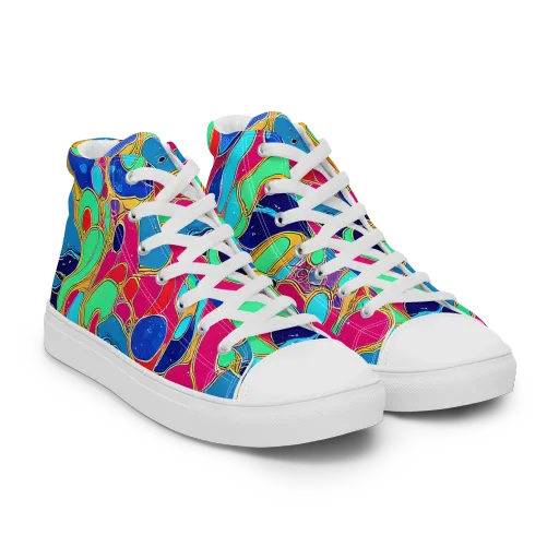 Jewel Riot on a Men's High Top Canvas Shoes