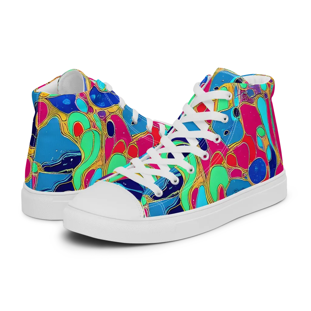 Jewel Riot on Men's High Top Canvas Shoes — Left
