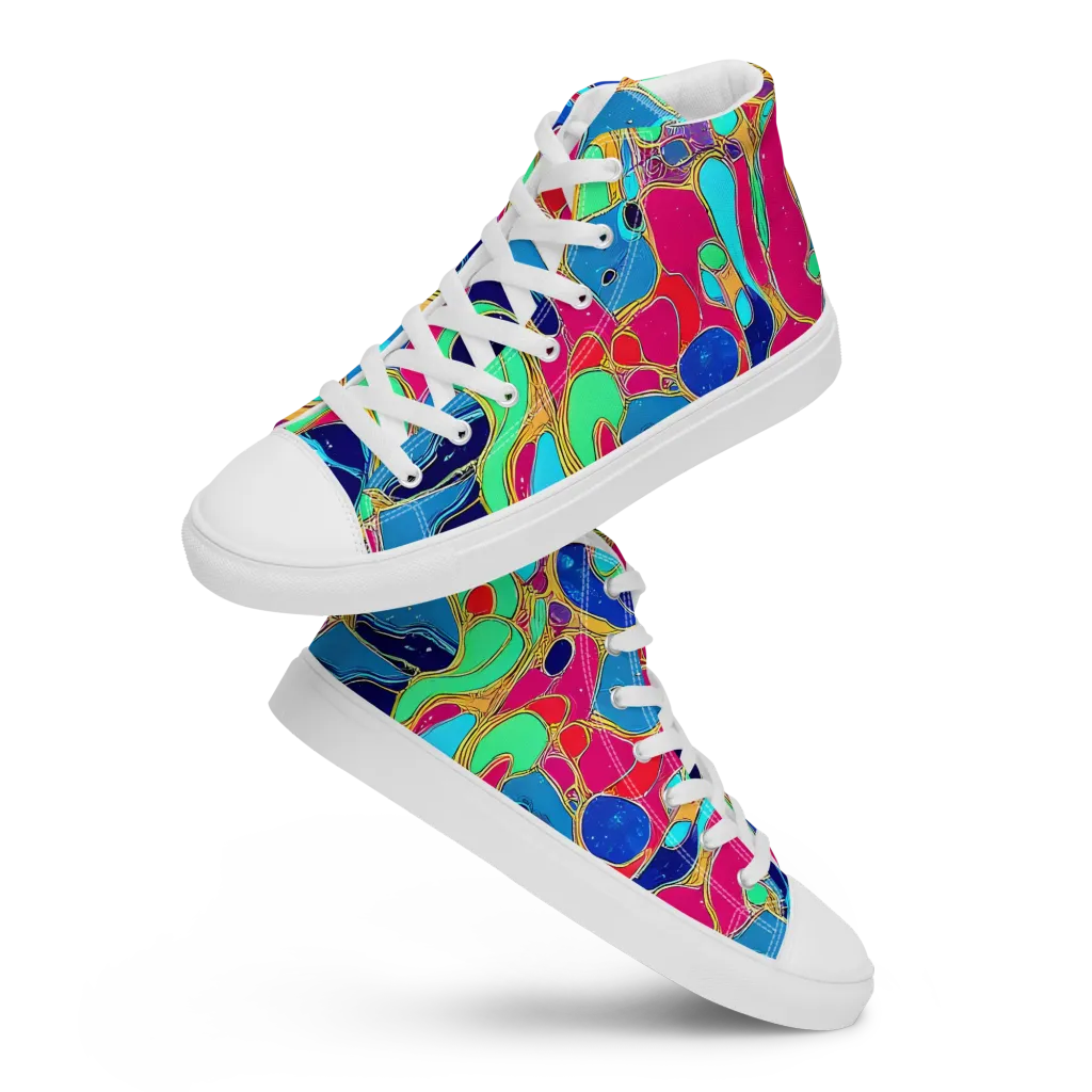 Jewel Riot on Men's High Top Canvas Shoes — Front
