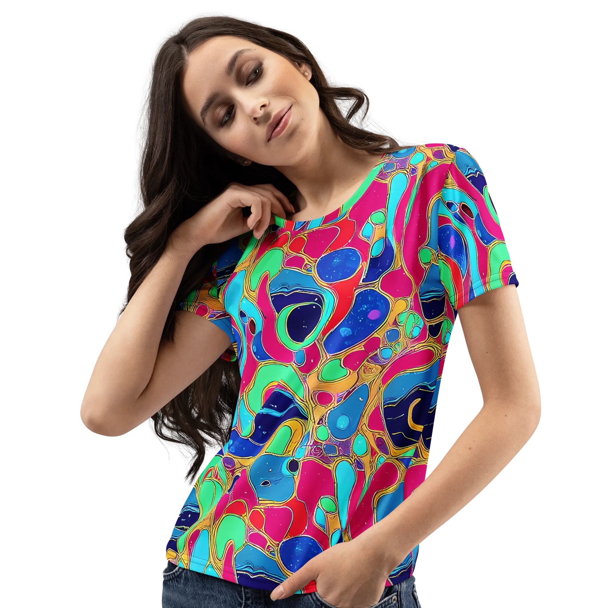 Jewel Riot on Women's Crew Neck T-Shirt — Left Front