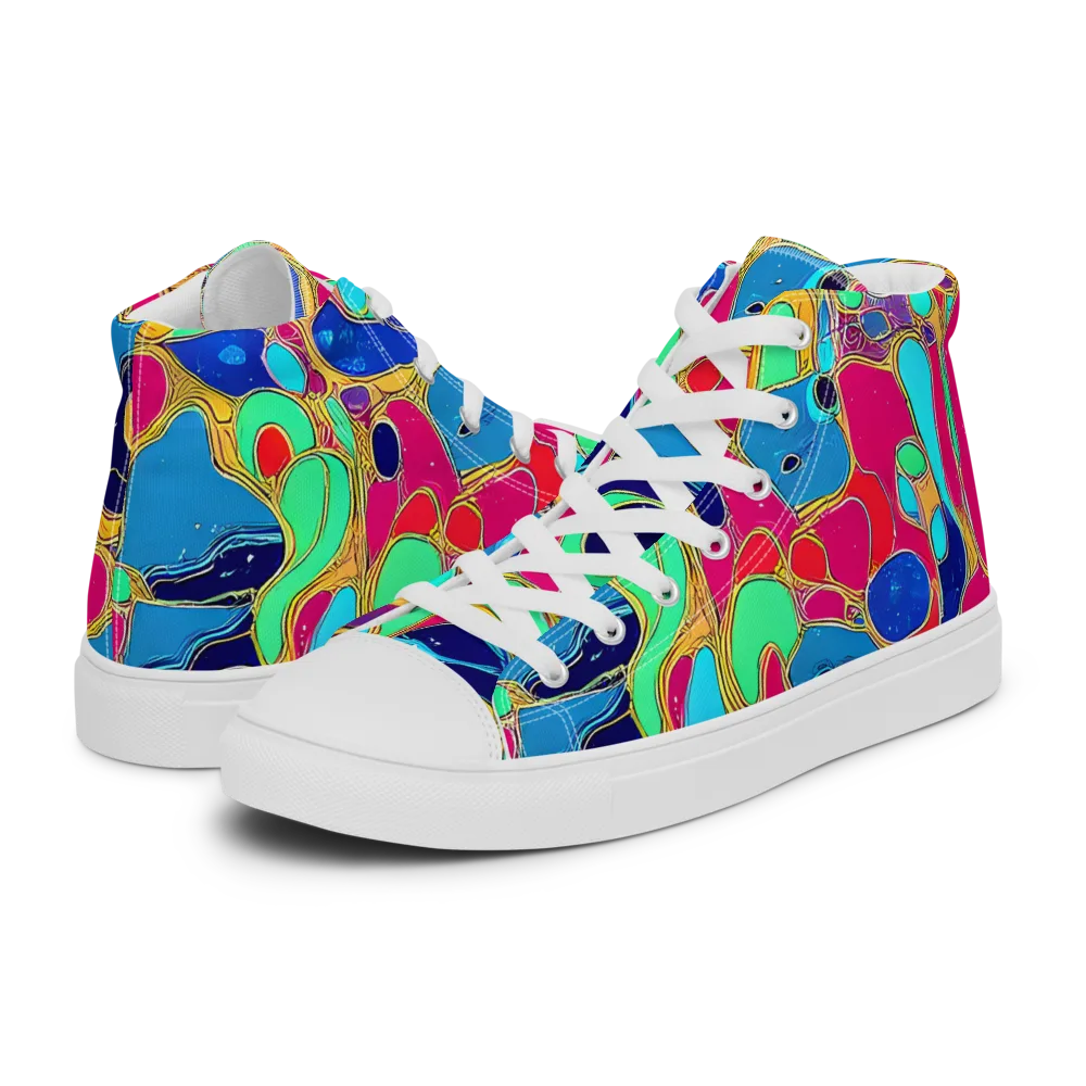 Jewel Riot on Women's High Top Canvas Shoes — Left
