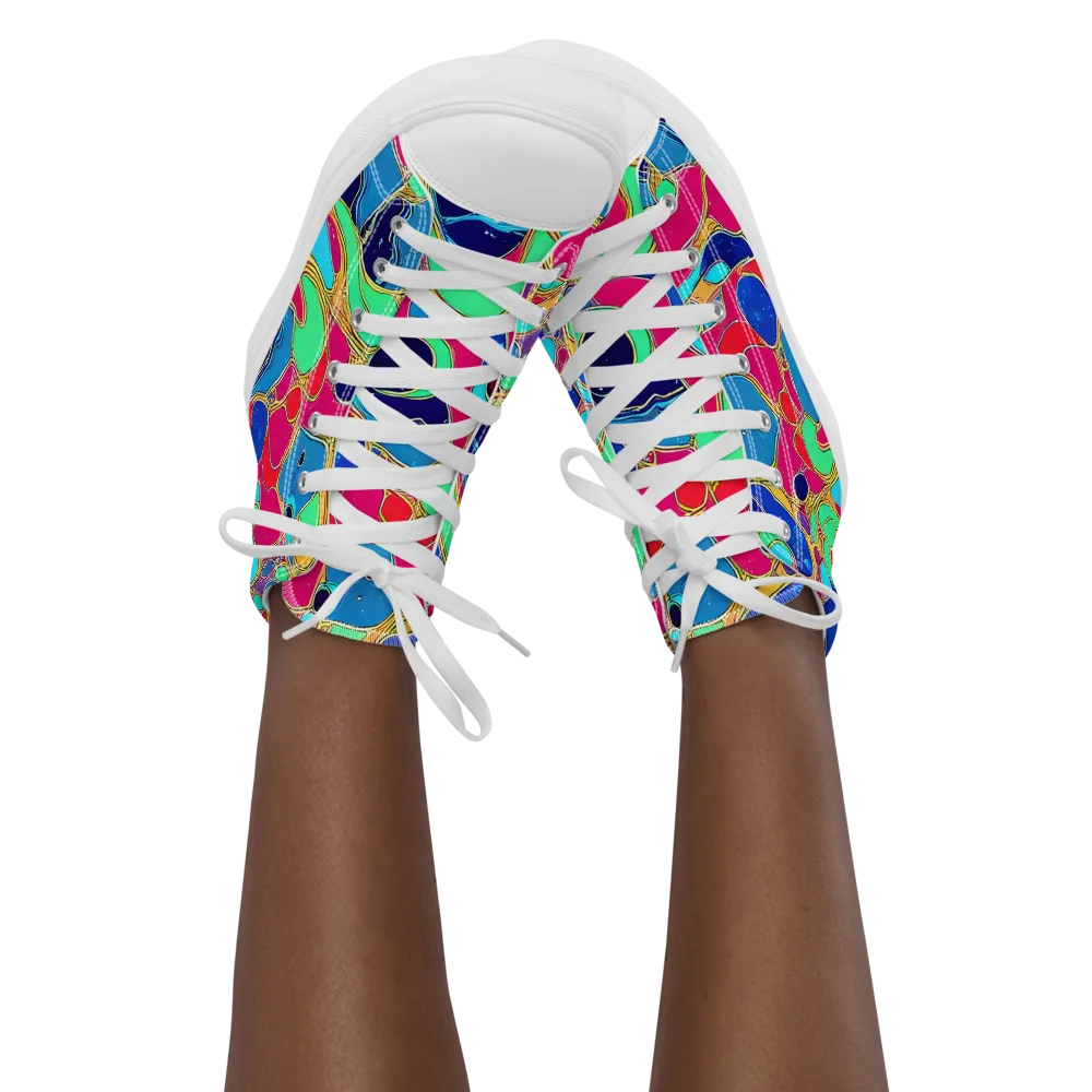 Jewel Riot on Women's High Top Canvas Shoes — Front