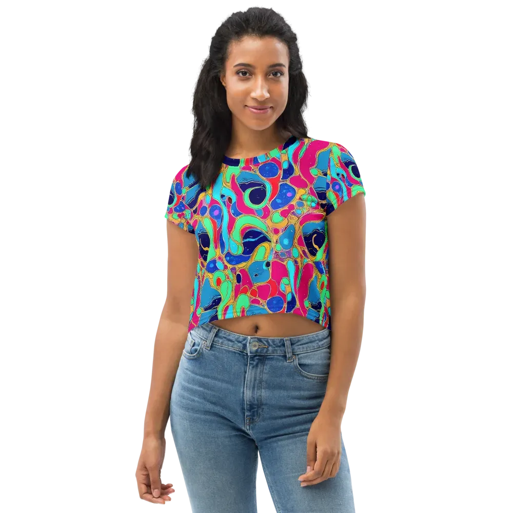 Jewel Riot on Crop Tee — Front