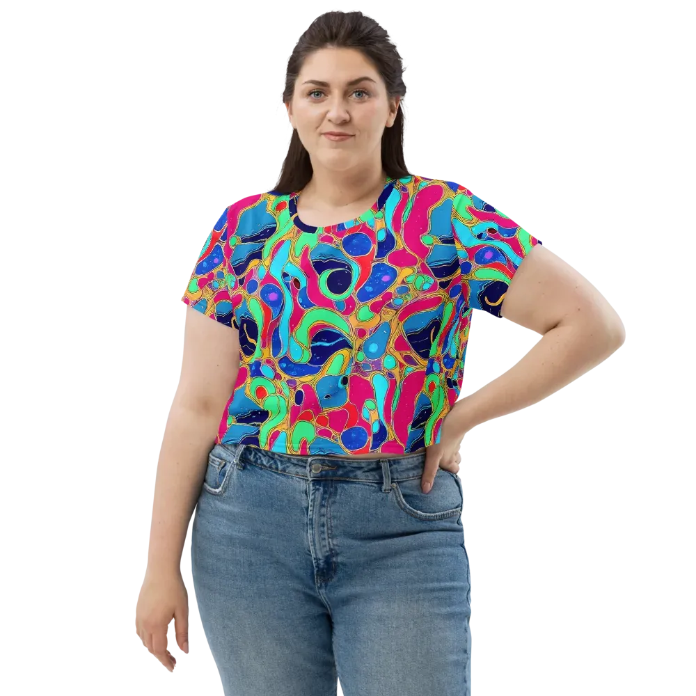 Jewel Riot on Crop Tee — Front