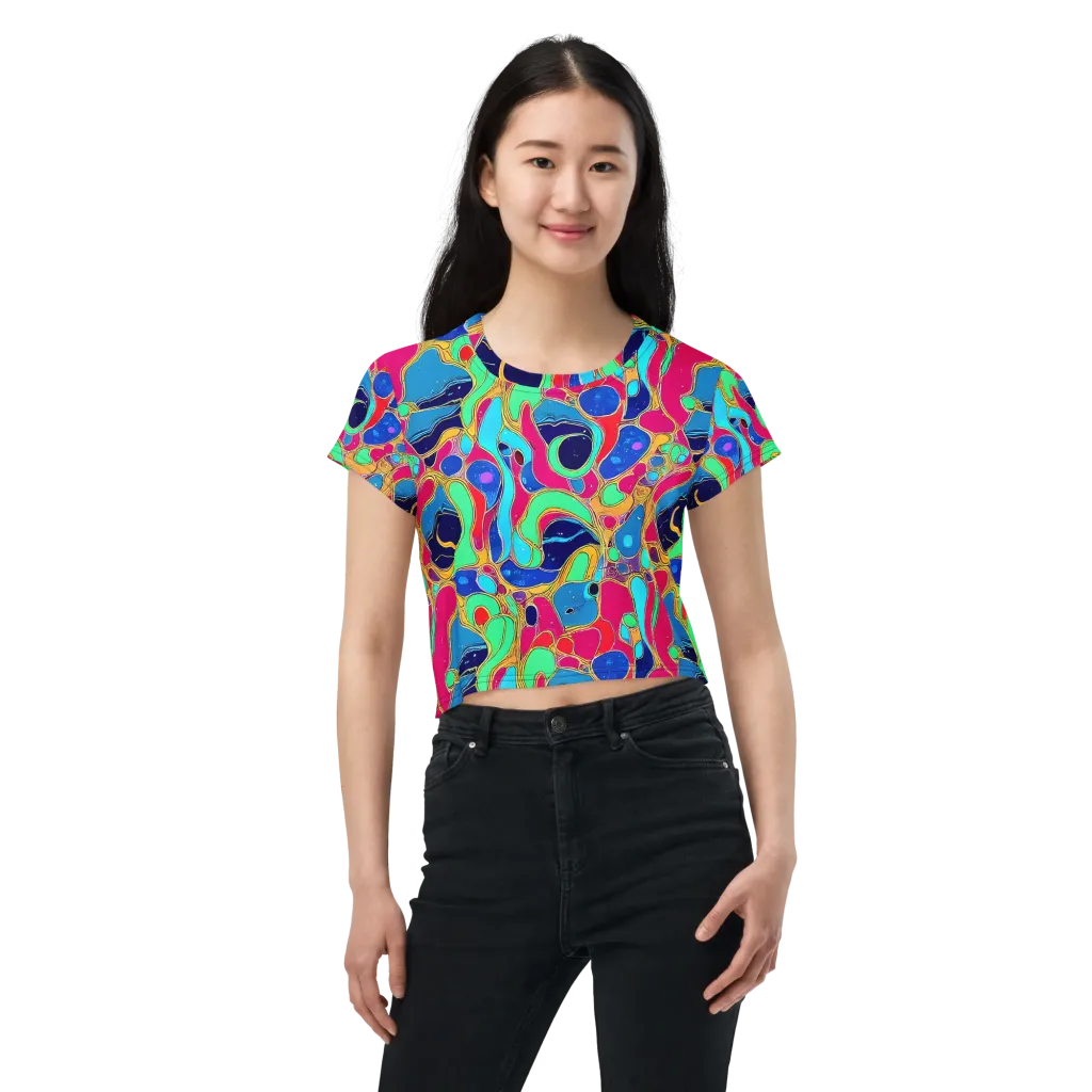 Jewel Riot on Crop Tee — Front