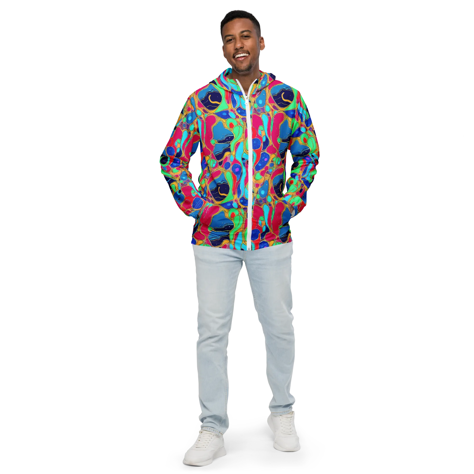 Jewel Riot on Men's Windbreaker — Front
