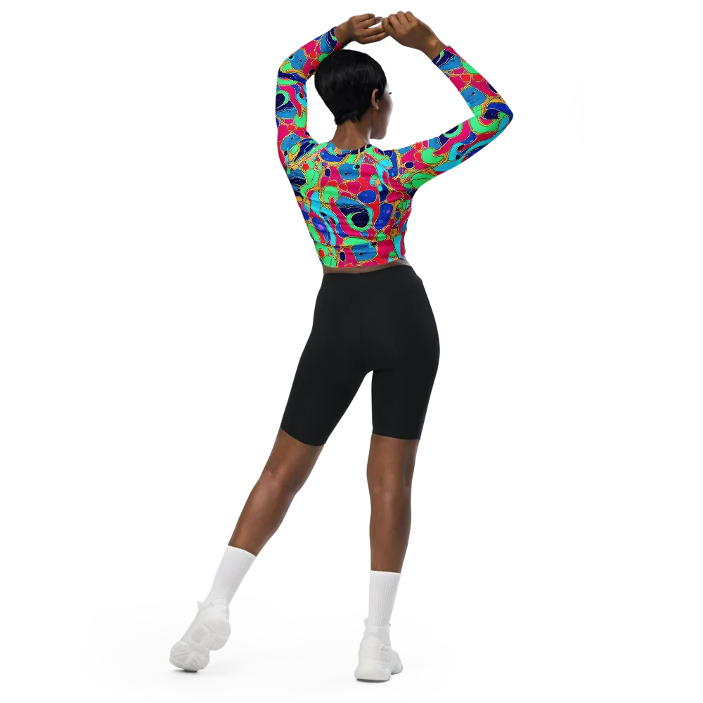 Jewel Riot on Long Sleeve Crop Top — Back