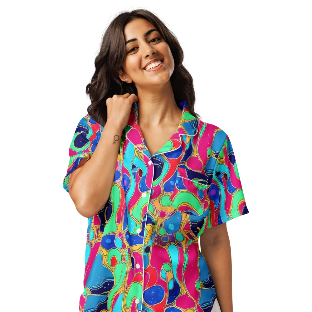 Jewel Riot on Women's Short Sleeve Pajama Top — Front
