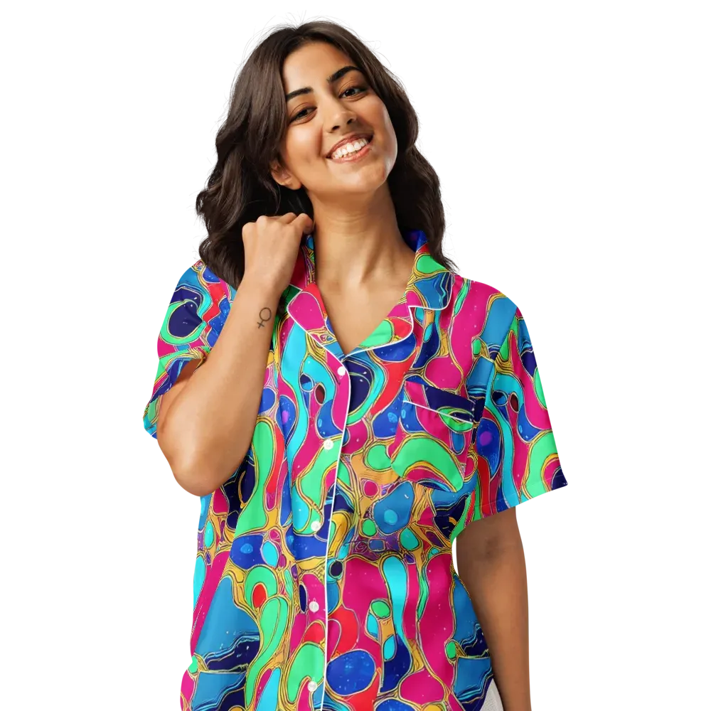 Jewel Riot on Women's Short Sleeve Pajama Top — Front