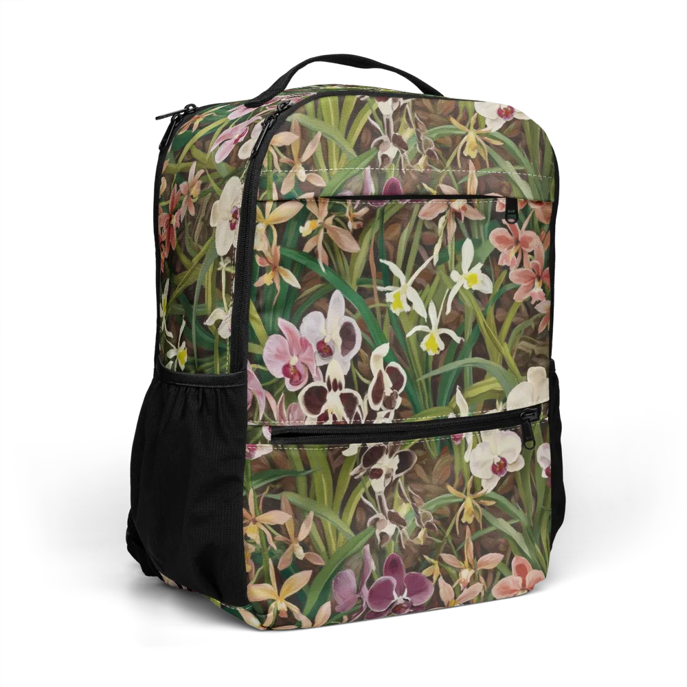 Velvet Orchidarium on Utility Backpack — Right Front