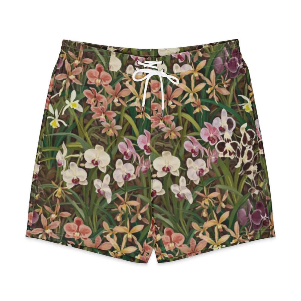 Velvet Orchidarium on Men's Board Shorts — Front