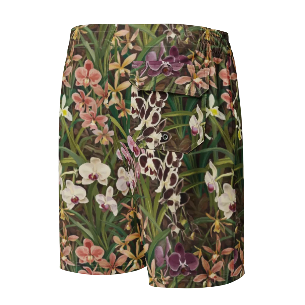 Velvet Orchidarium on Men's Board Shorts — Back