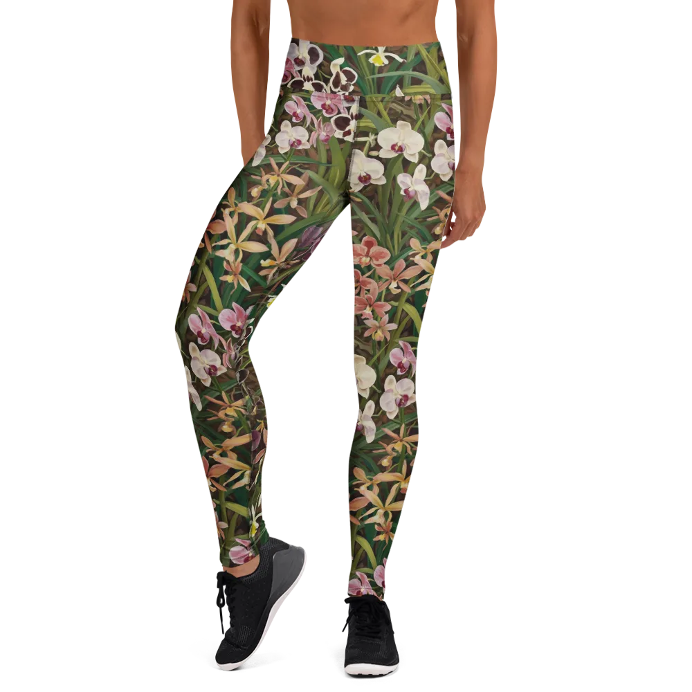Velvet Orchidarium on Yoga Leggings — Front