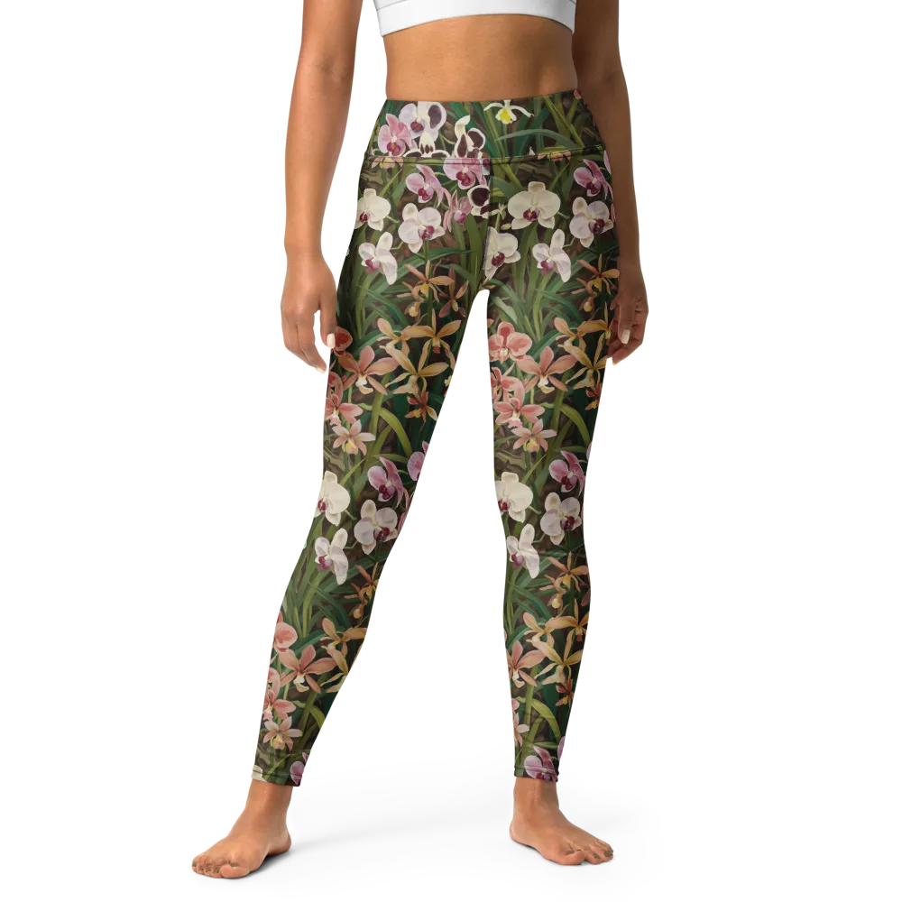Velvet Orchidarium on Yoga Leggings — Front