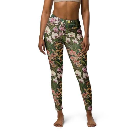 Velvet Orchidarium on a Yoga Leggings