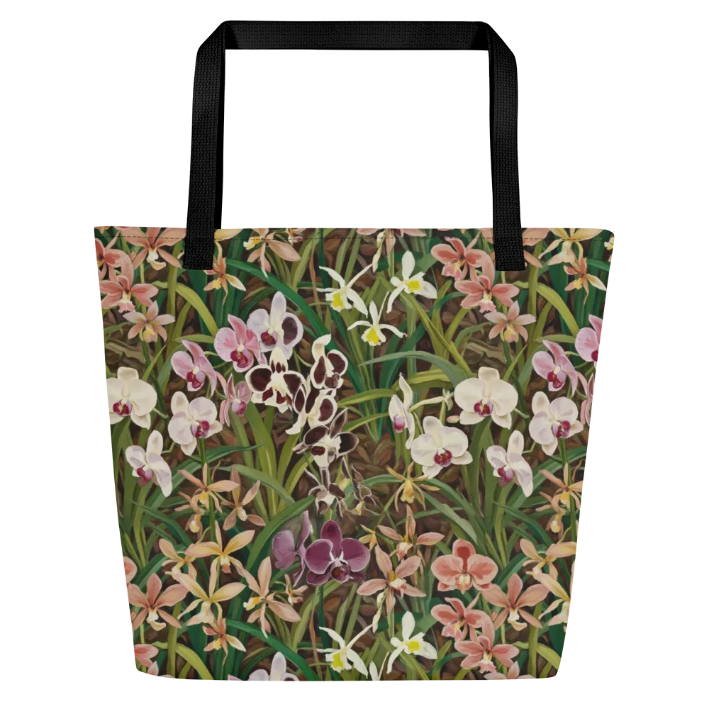Velvet Orchidarium on Large Tote Bag W/ Pocket — Front