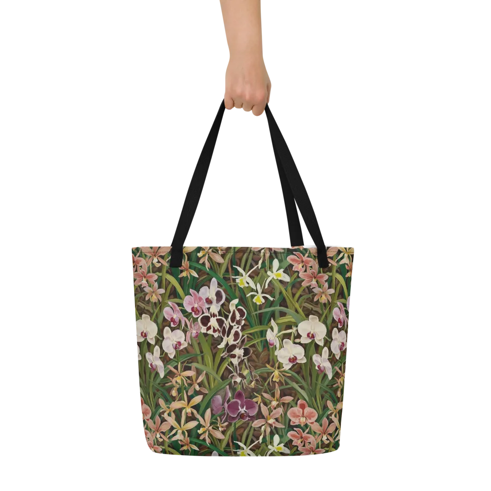 Velvet Orchidarium on Large Tote Bag W/ Pocket — Front