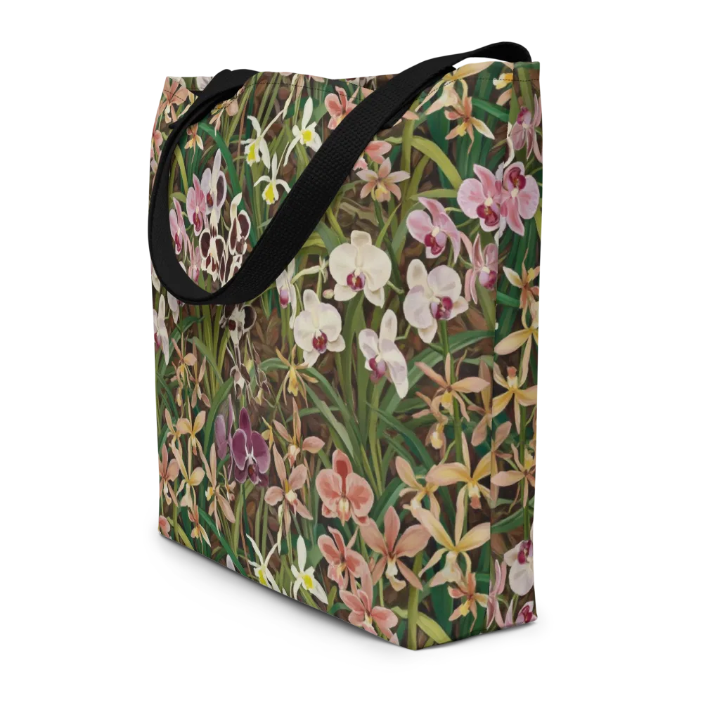 Velvet Orchidarium on Large Tote Bag W/ Pocket — Front