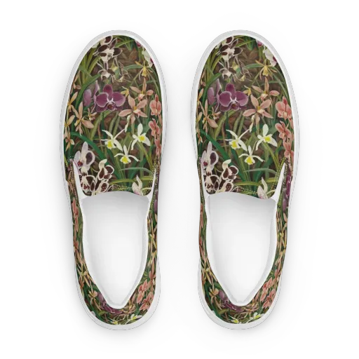 Velvet Orchidarium on a Women's Slip-On Canvas Shoes