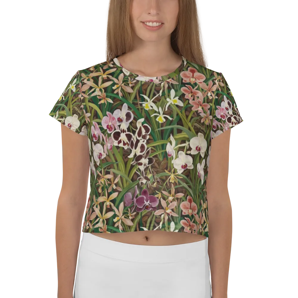 Velvet Orchidarium on Crop Tee — Front