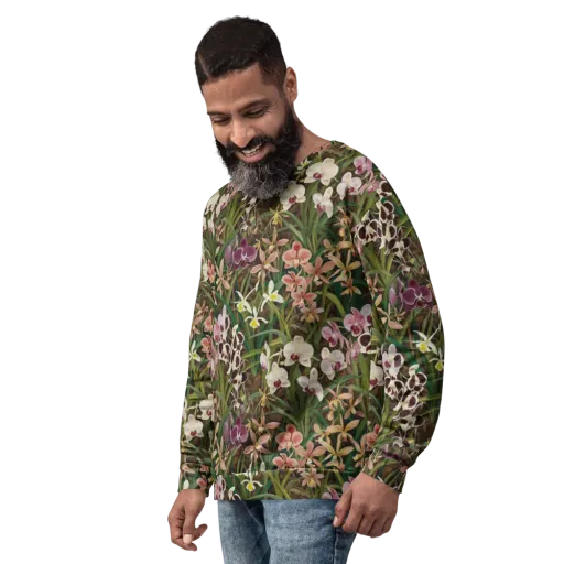 Velvet Orchidarium on a Sweatshirt