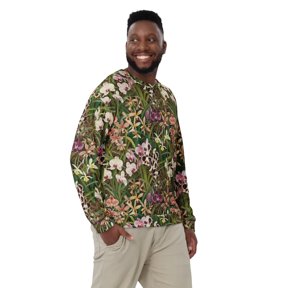 Velvet Orchidarium on Sweatshirt — Front