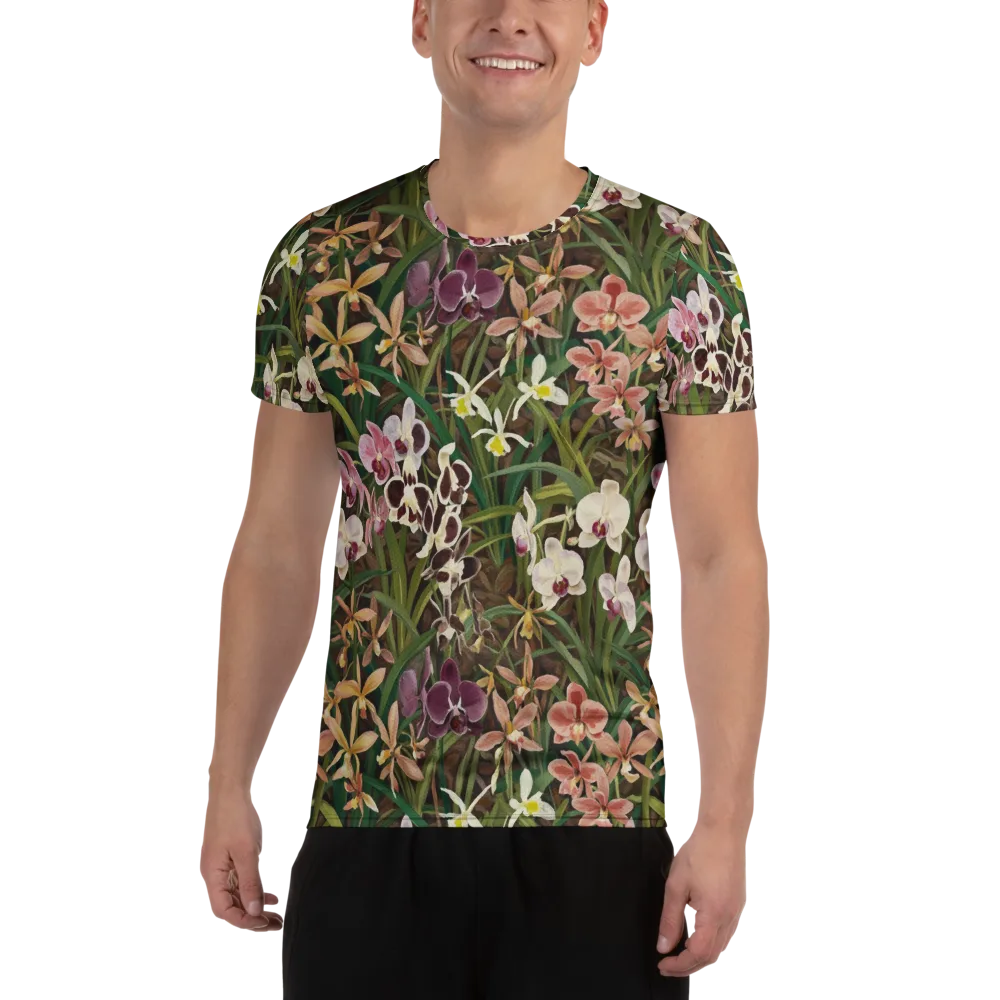 Velvet Orchidarium on Men's Athletic T-Shirt — Front